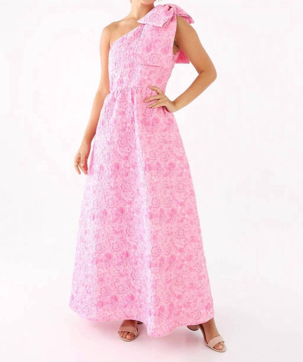 NEW ABBEY GLASS caroline gown in pink bubble